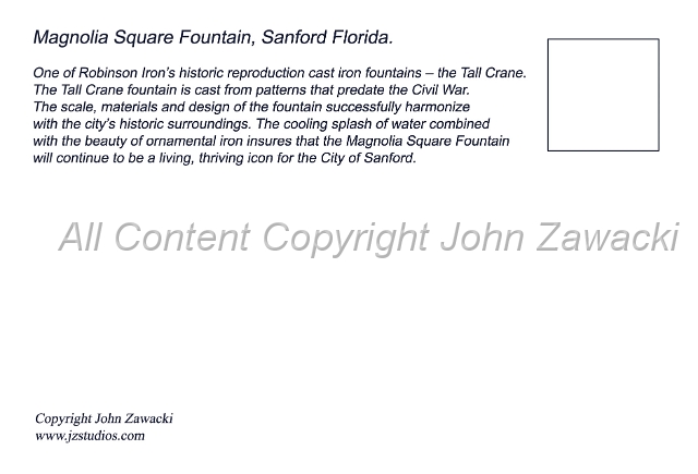 4x6 - Magnolia Square Fountian-Back.jpg - Magnolia SquareFountain downtown Sanford, FL - Back